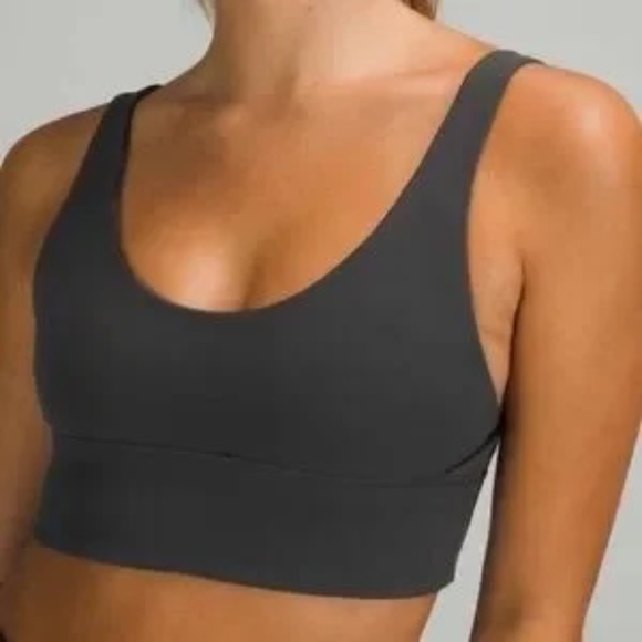 Lululemon ALIGN BRA A/B Cup Diamond Dye Pitch Grey Graphite Grey REVERSIBLE 4 - Picture 4 of 6